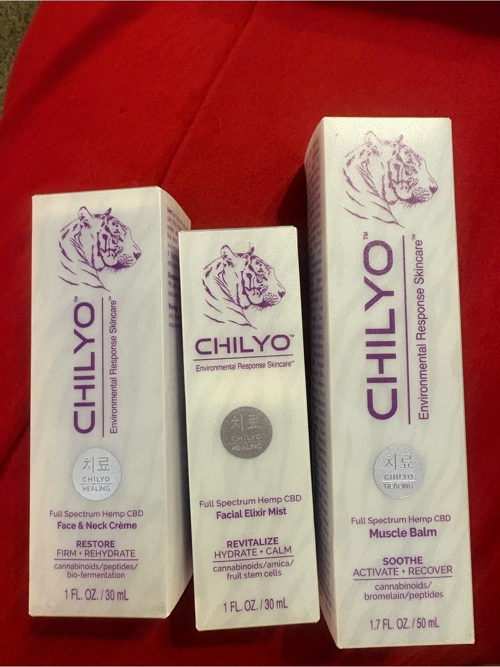 CHILYO Full Spectrum Hemp CBD Skincare Trio